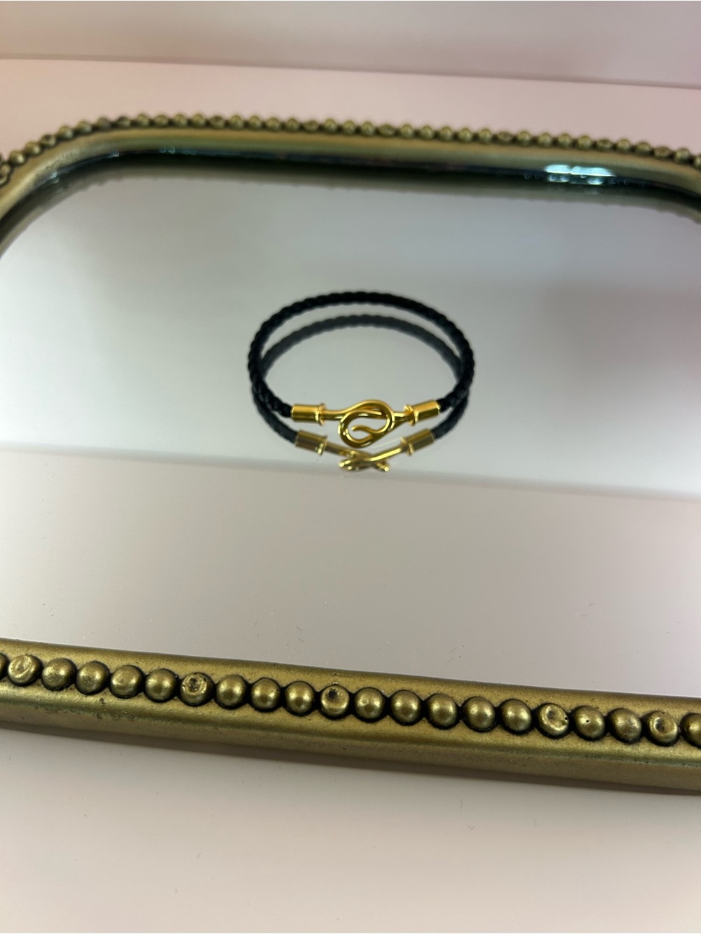 Hermes Jumbo H Bracelet - Noir/Gold